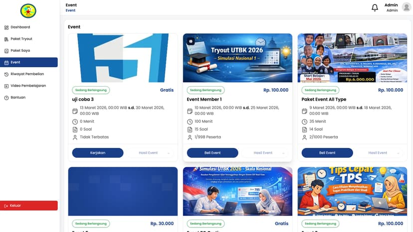 APLIKASI TRYOUT ONLINE
